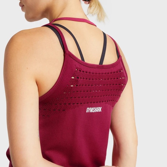 Brand new Gymshark Energy+ Seamless Loose Vest - Beet - Picture 3 of 12